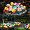 Solar Lights Outdoor Waterproof for Garden Decor, 4 Pack Solar Garden Lights for Outside, Outdoor Solar Lights for Yard with Solar Flowers Lights, Solar Powered Yard Decorations